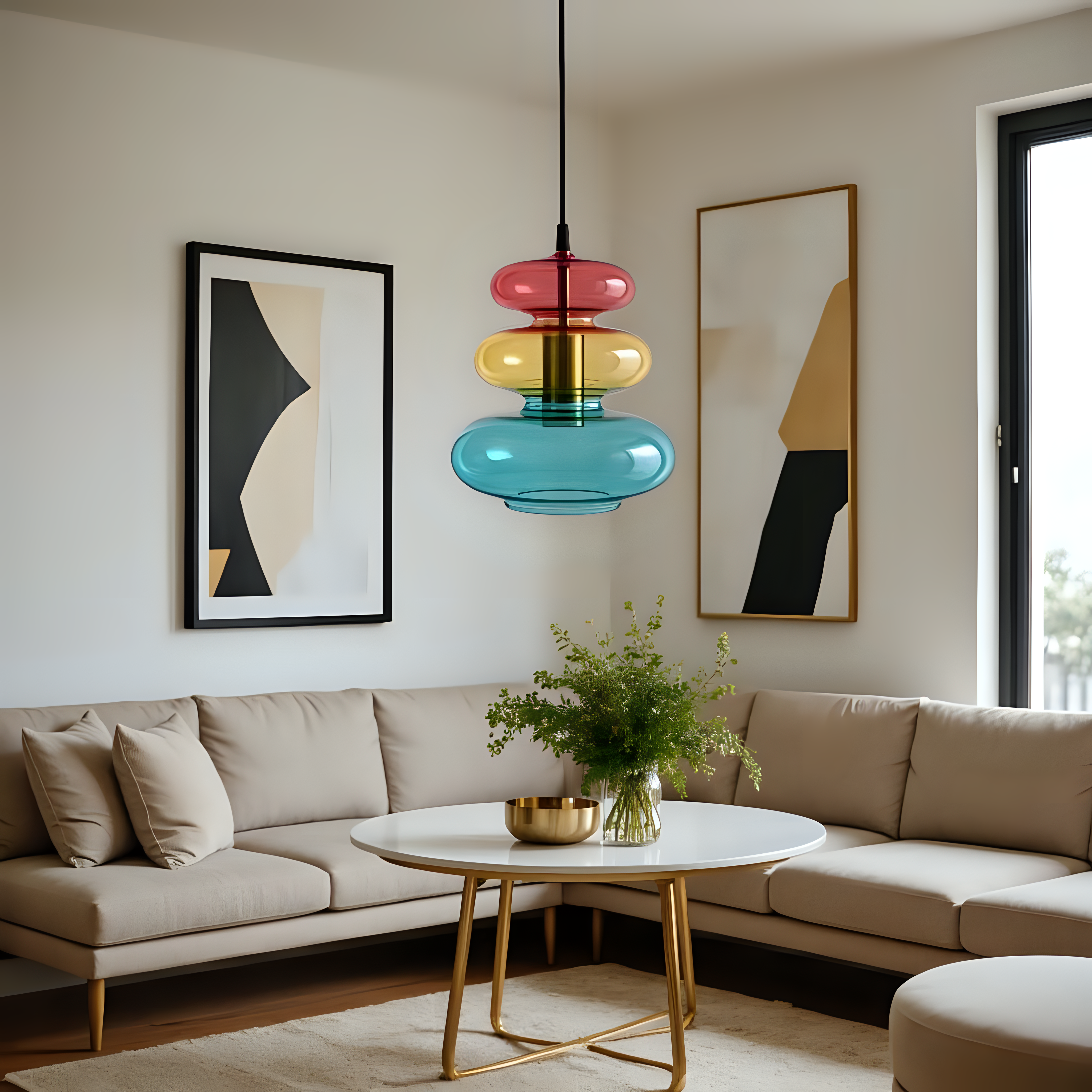 Hand Blown Glass Pendant Light