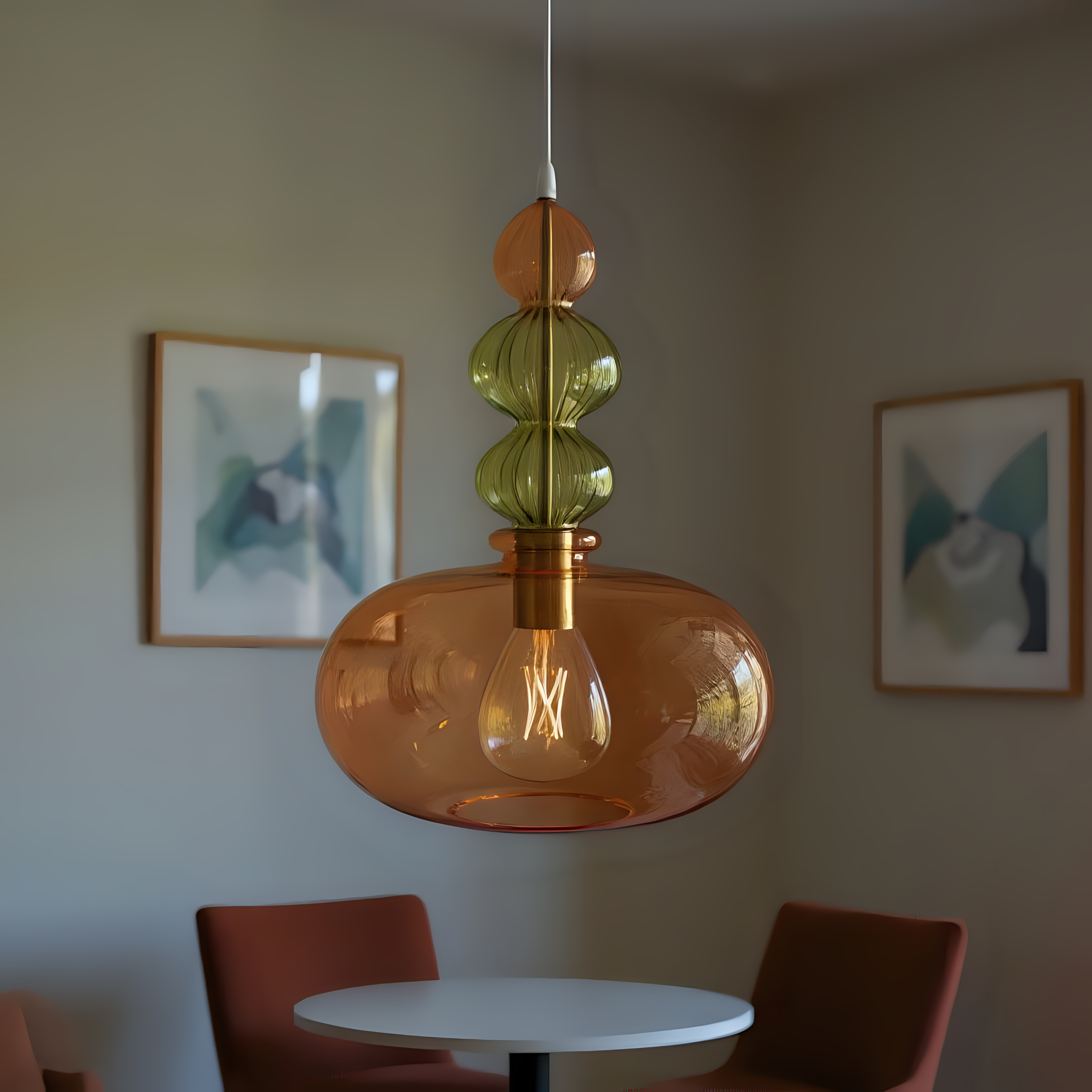 Blown Glass Pendant Light