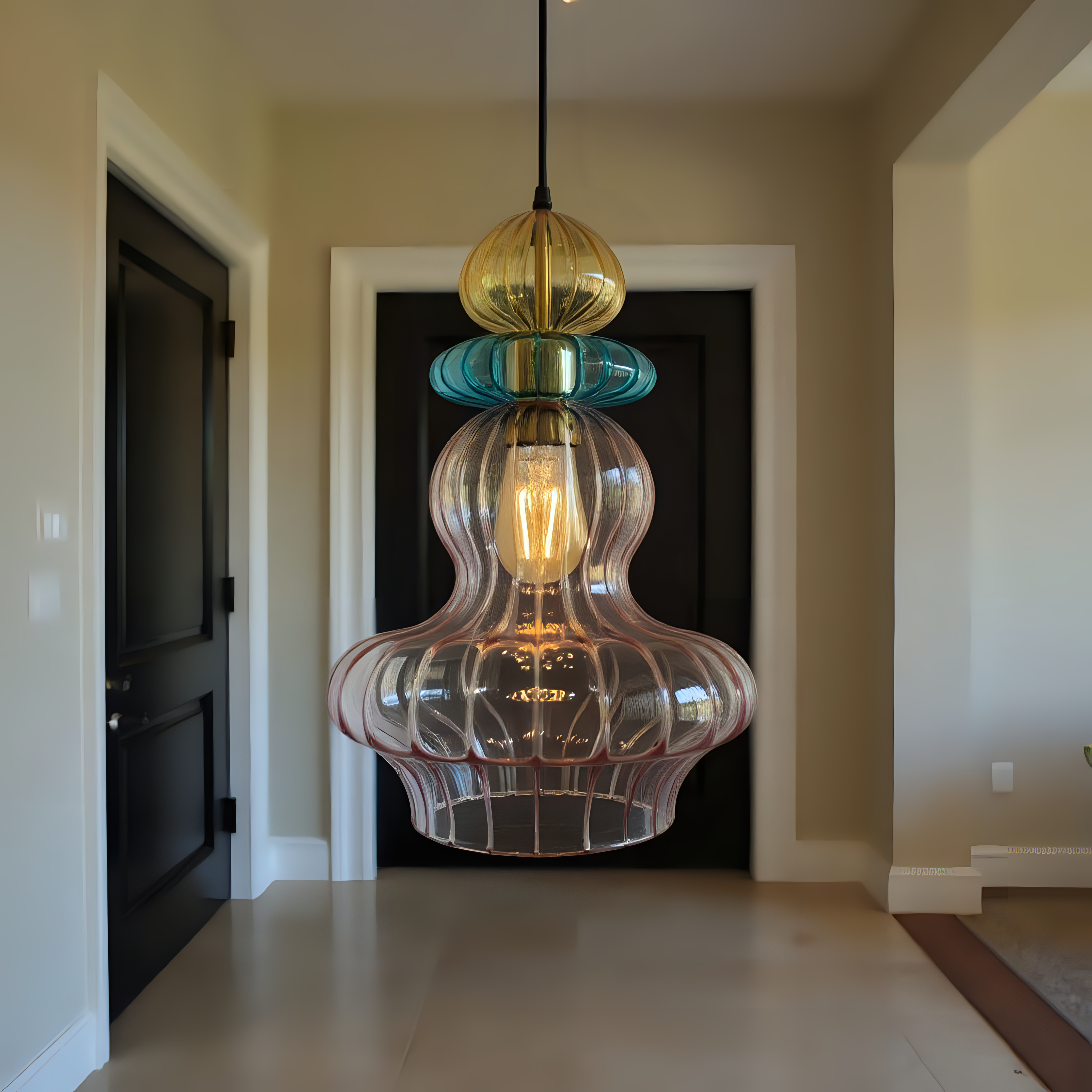 Hand Blown Glass Pendant Light