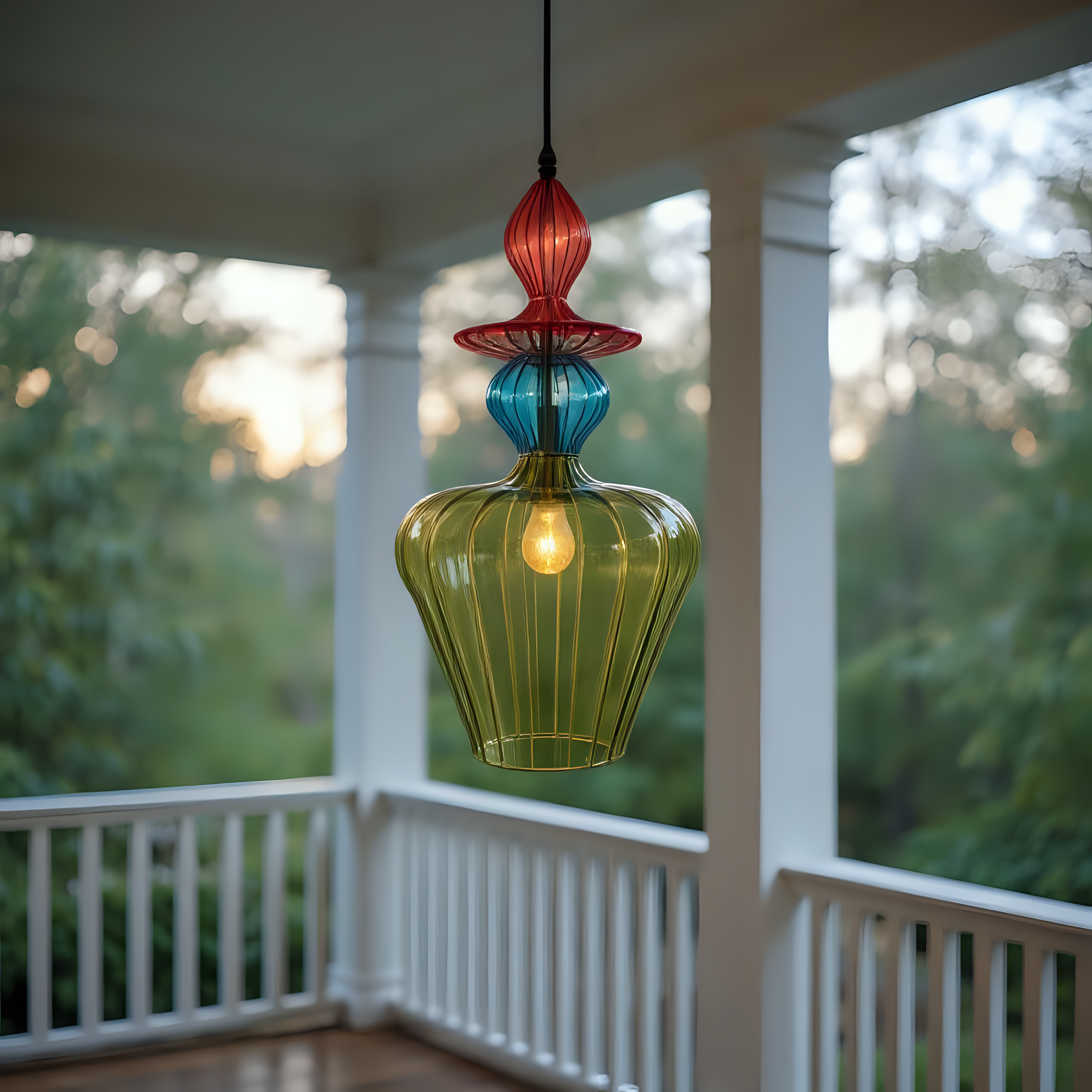Luxury Blown Glass Pendant Light