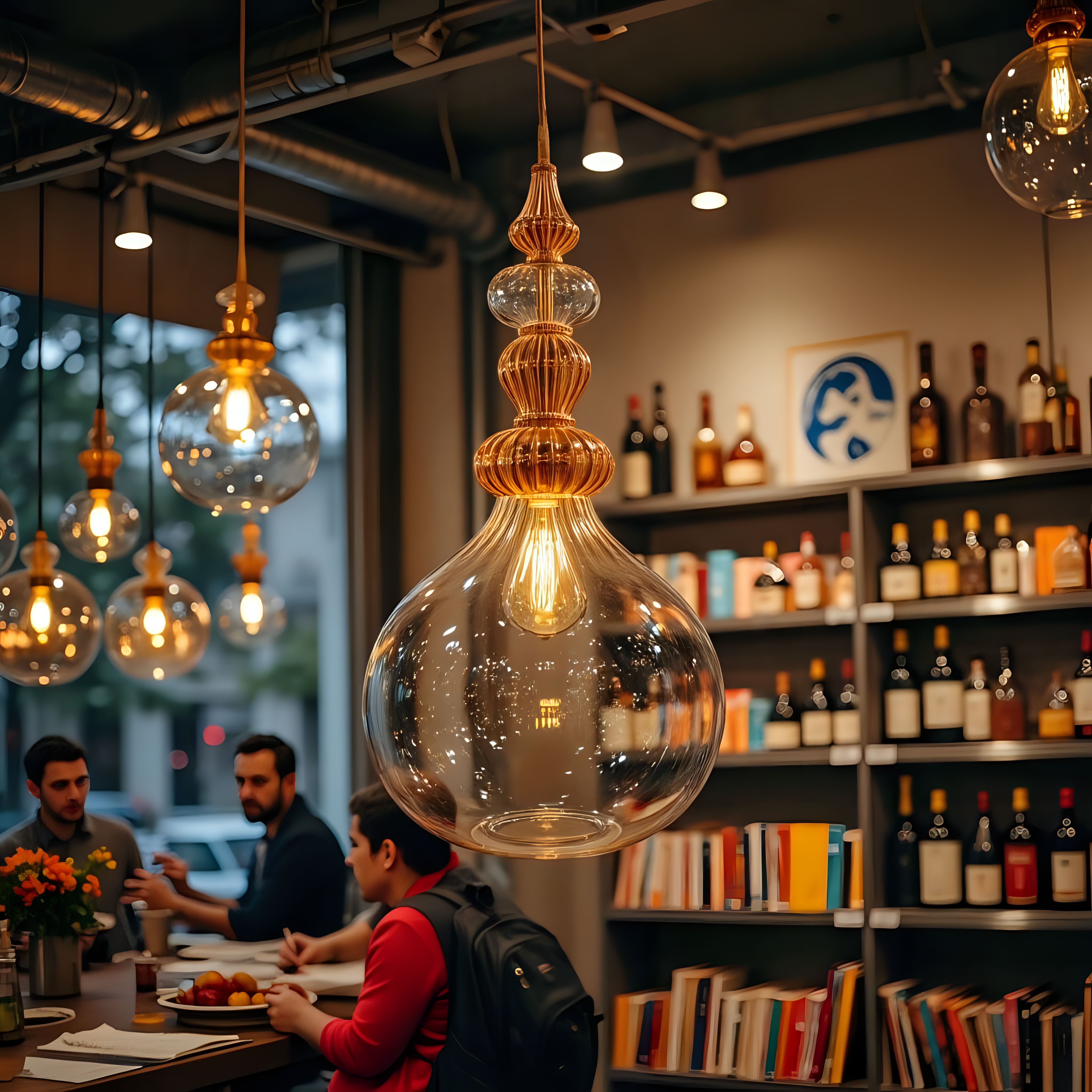 Luxury Blown Glass Pendant Light