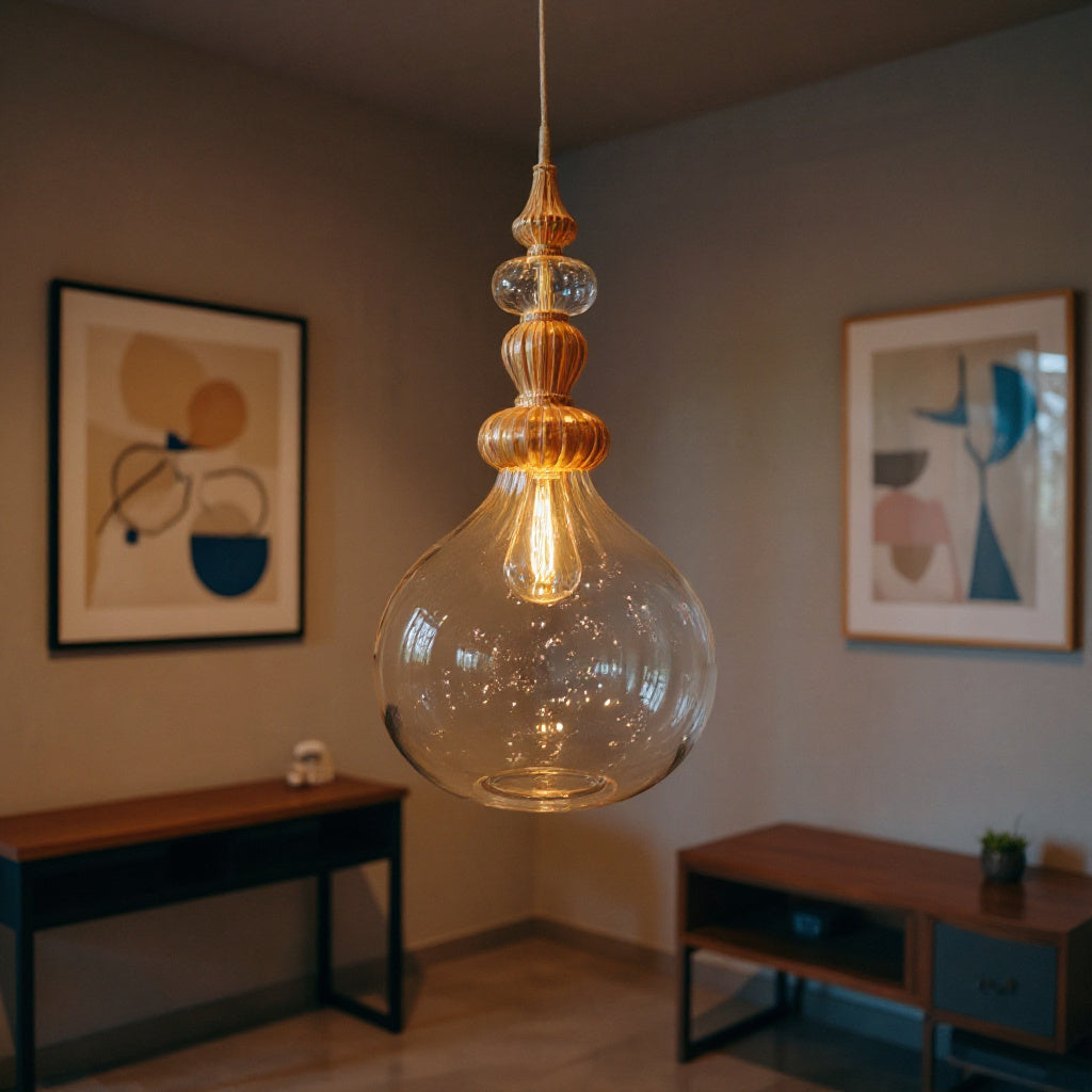 Luxury Blown Glass Pendant Light