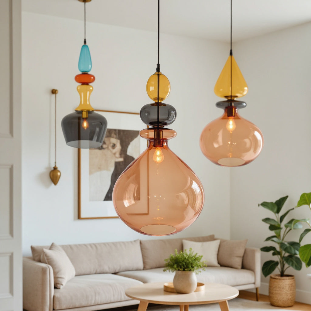Customizable Blown Glass Pendant Light