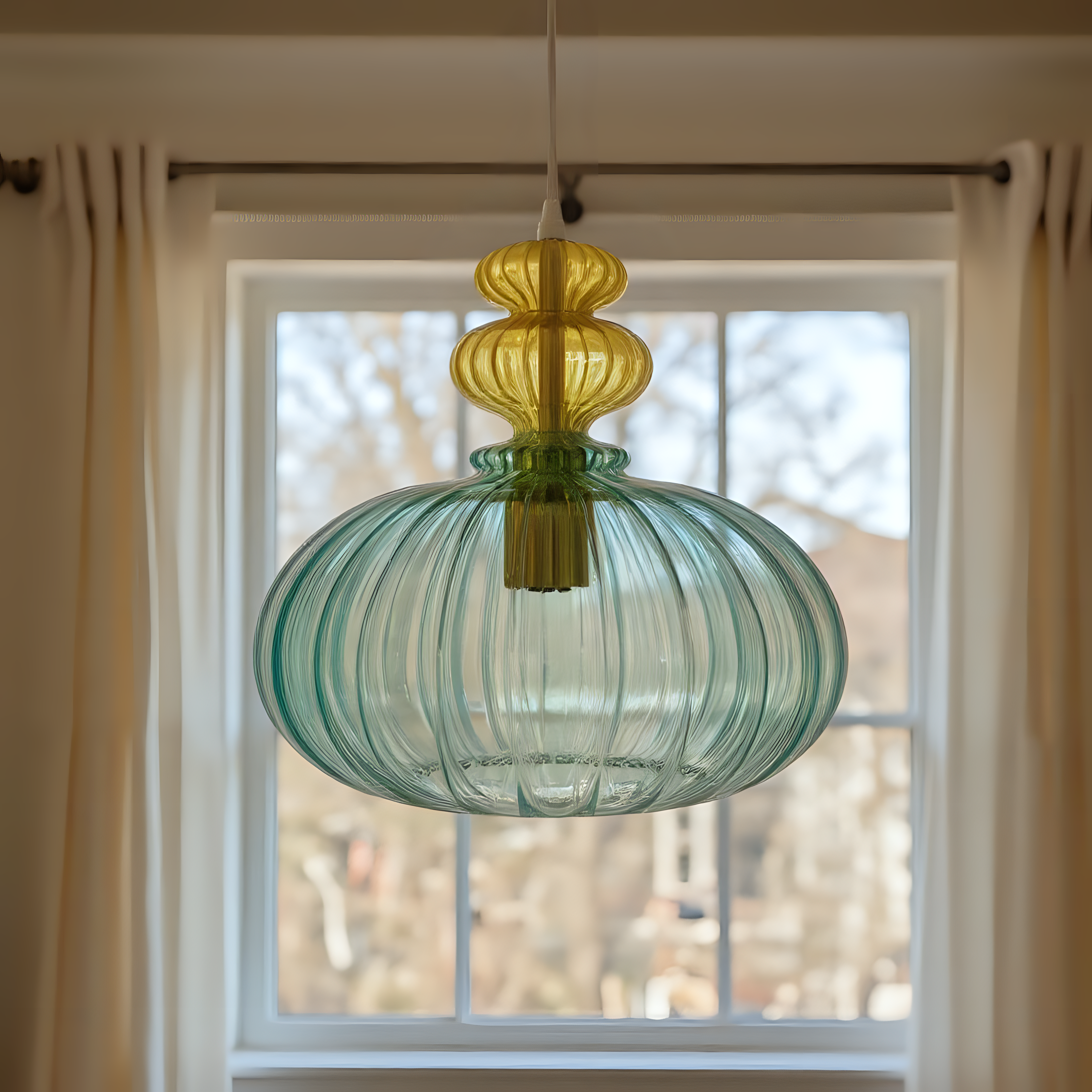Blown Glass Pendant Light