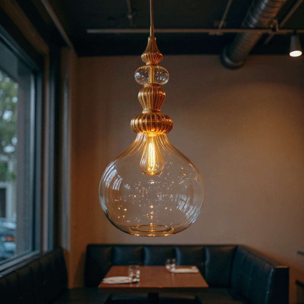 Luxury Blown Glass Pendant Light