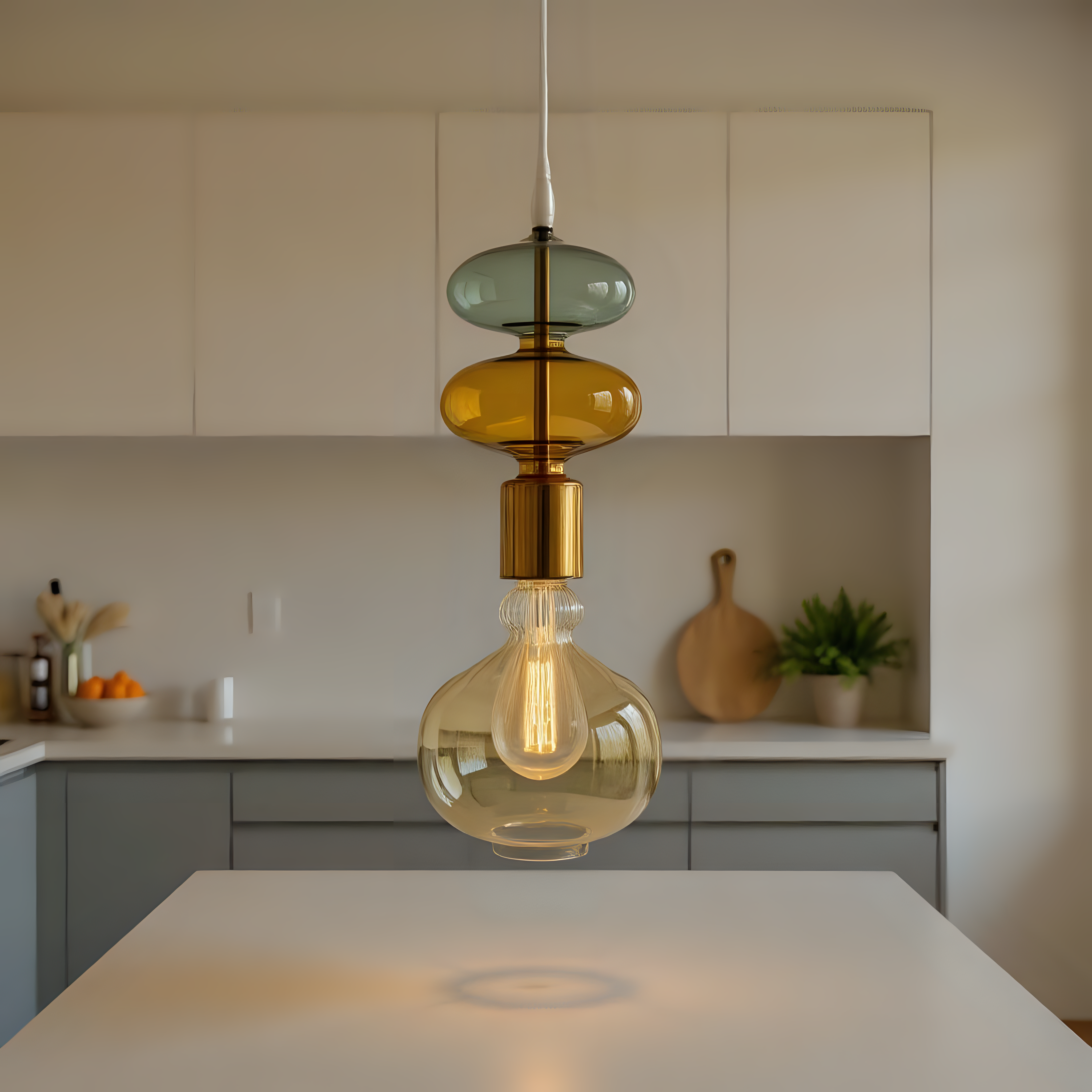 Blown Glass Pendant Light