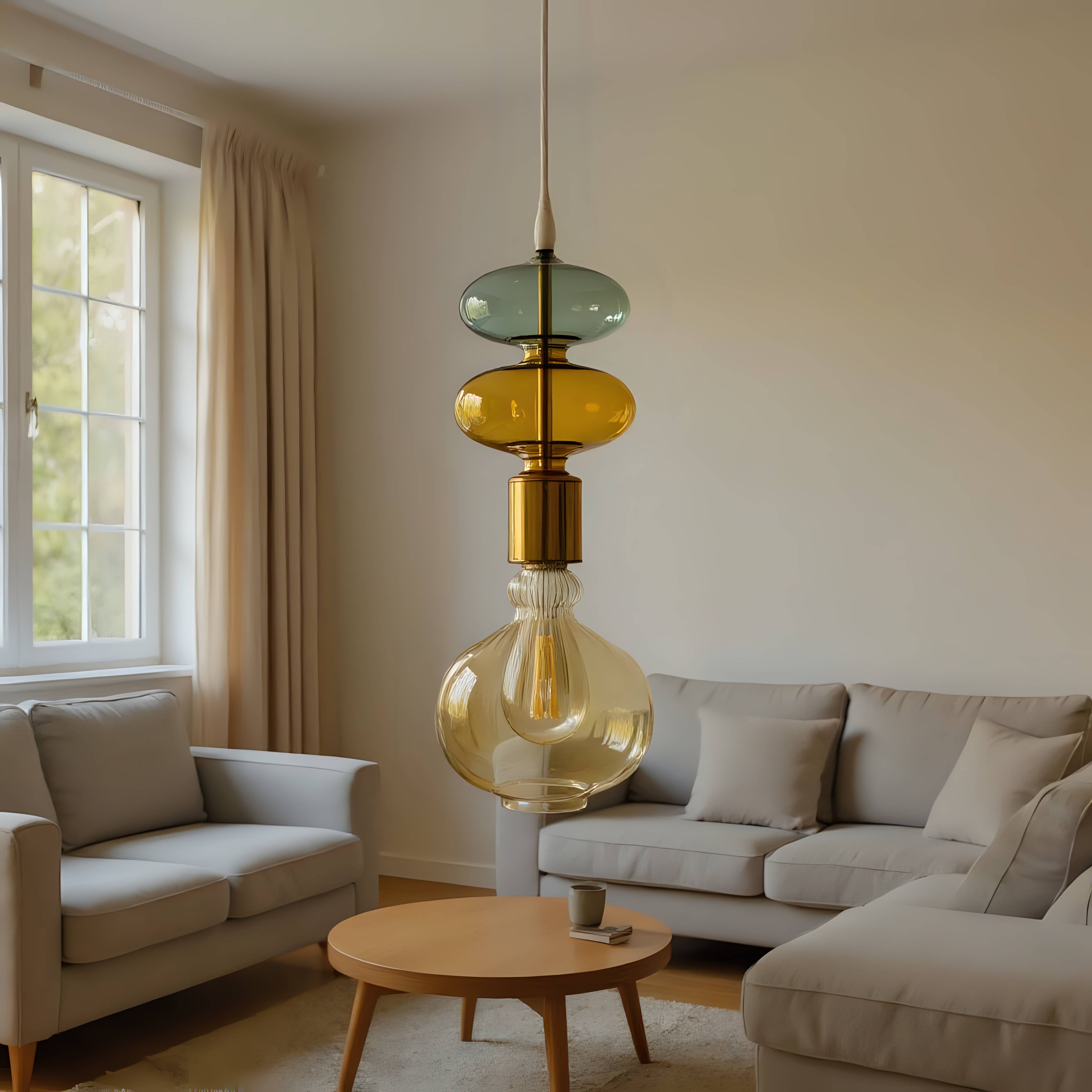 Blown Glass Pendant Light