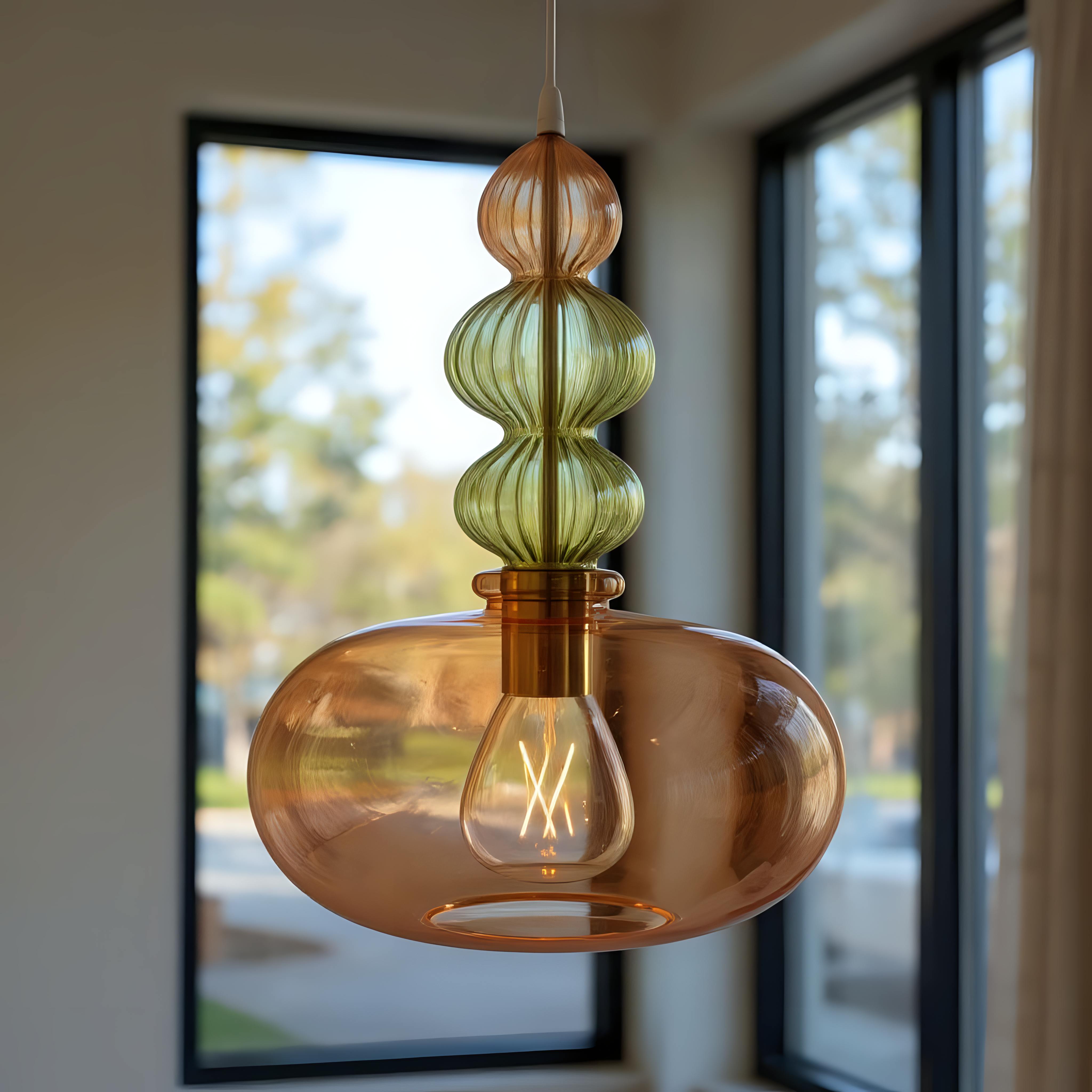 Blown Glass Pendant Light