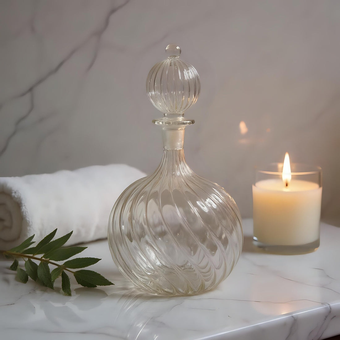 Blown Glass Perfume Bottle