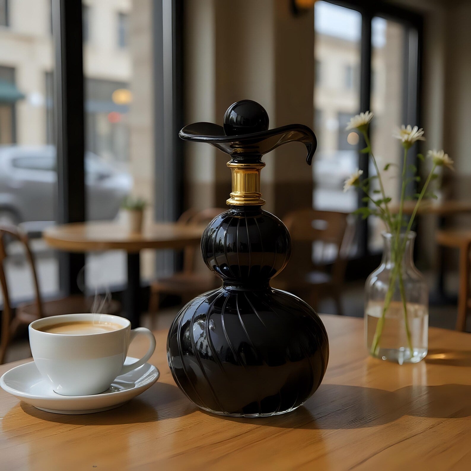 Black Personalized Glass Perfume Bottle