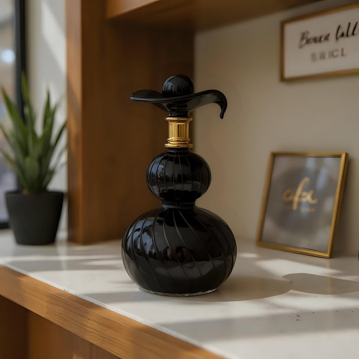 Black Personalized Glass Perfume Bottle