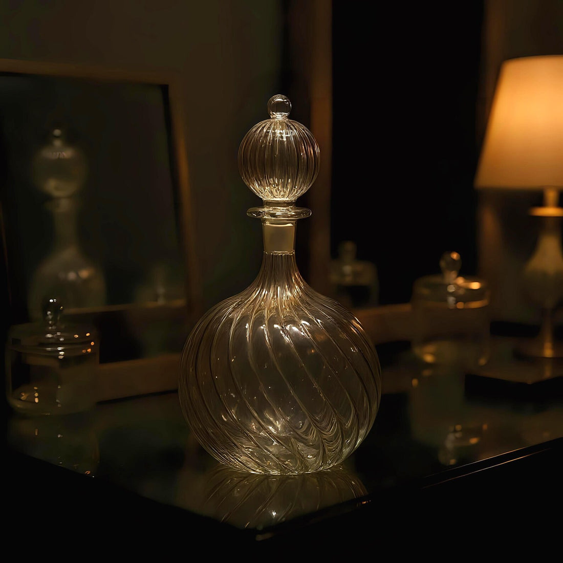 Blown Glass Perfume Bottle