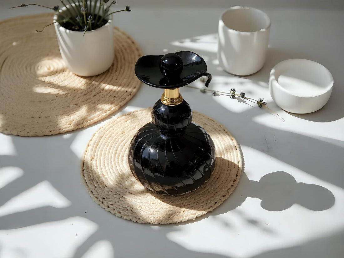 Black Personalized Glass Perfume Bottle