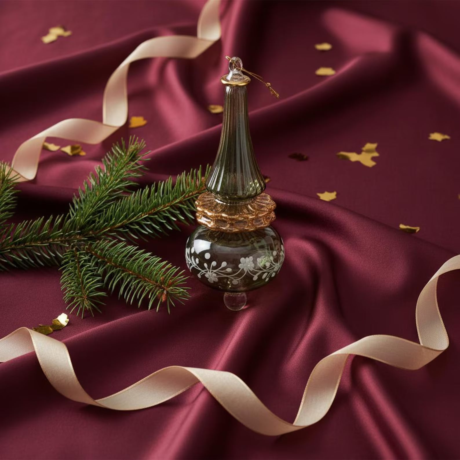 Handmade glass Christmas ornament