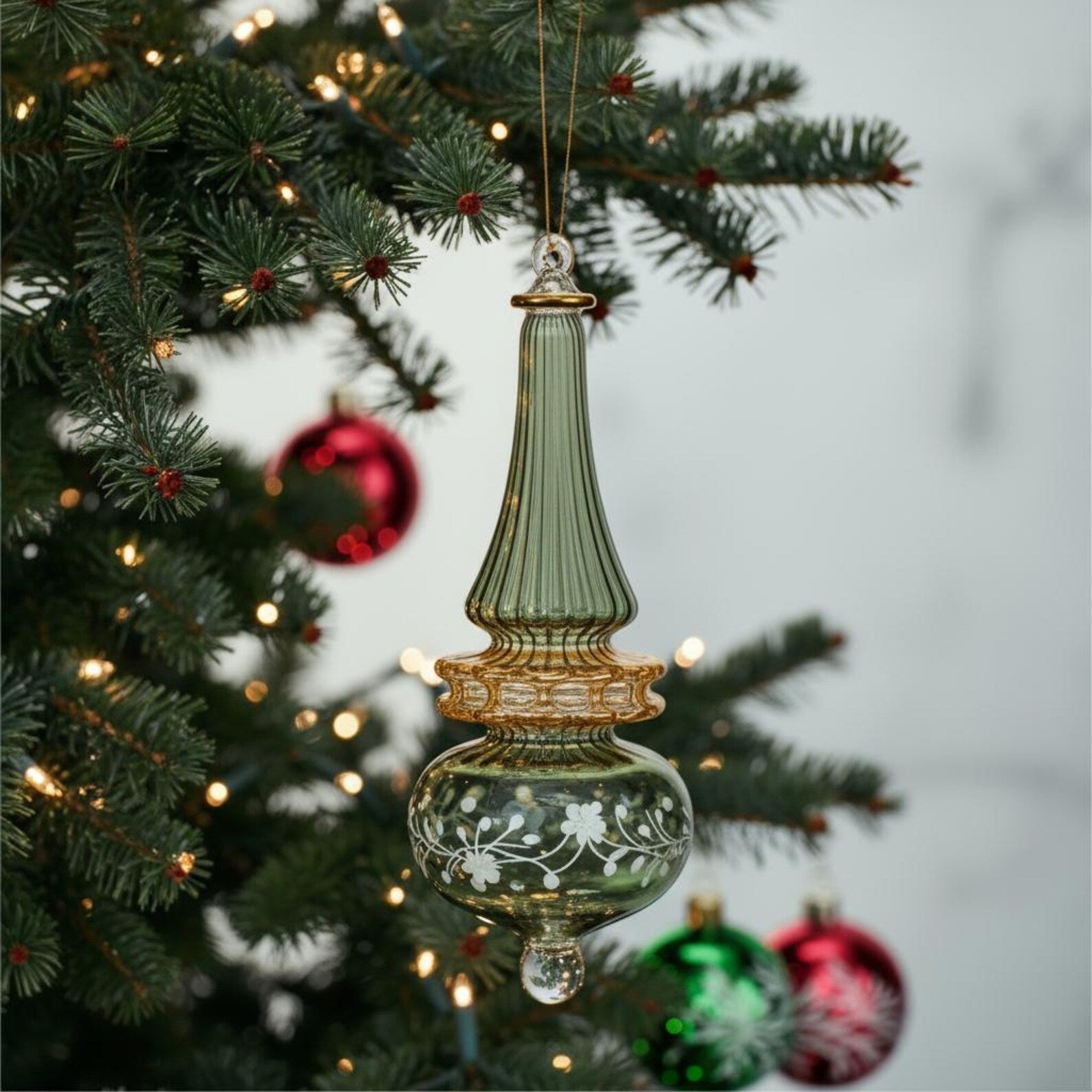 Handmade glass Christmas ornament