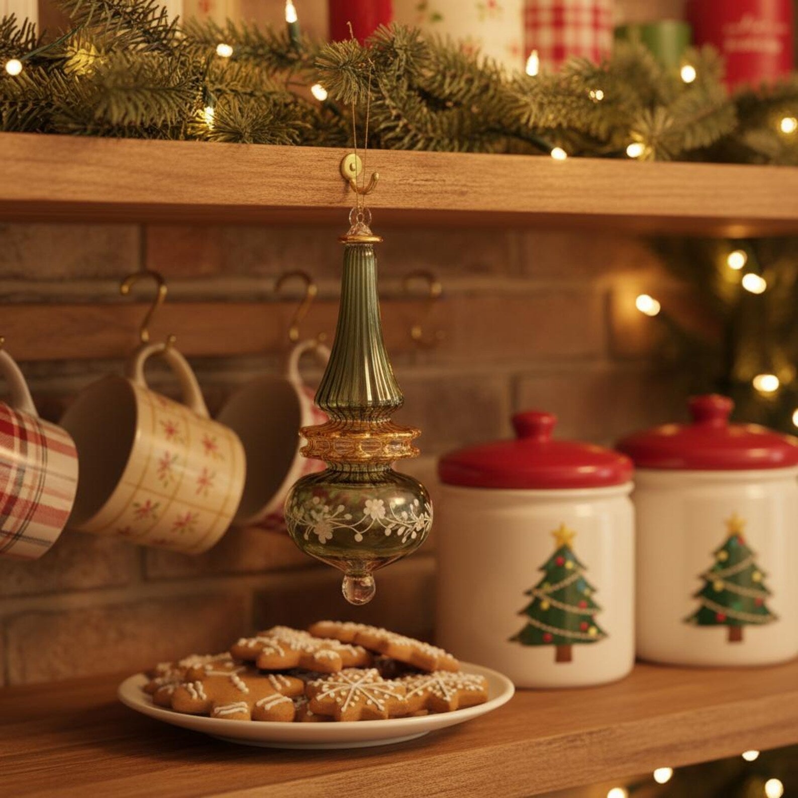 Handmade glass Christmas ornament