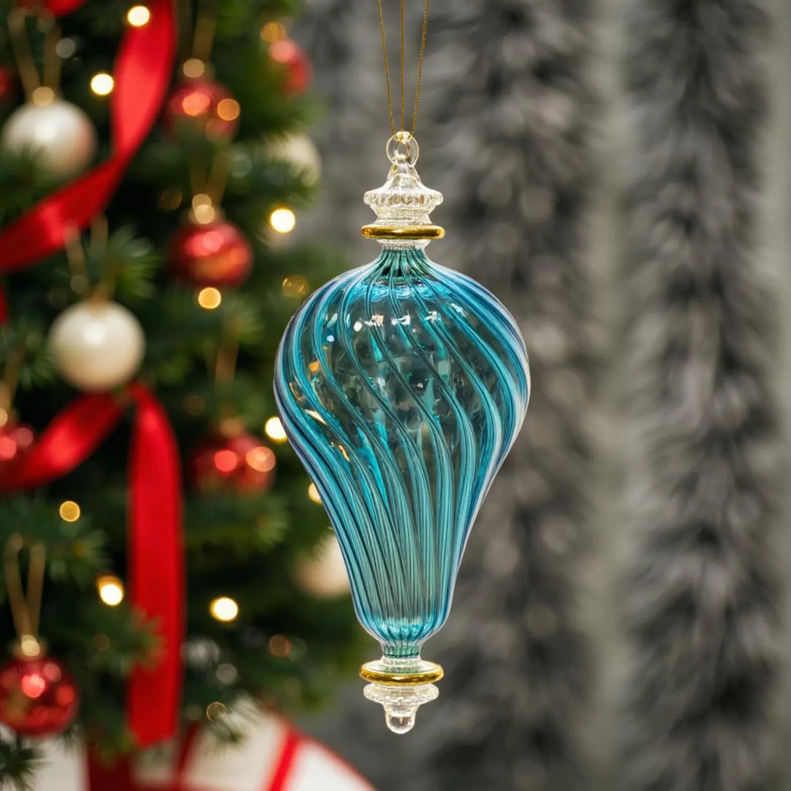 Blue handmade Christmas ornament