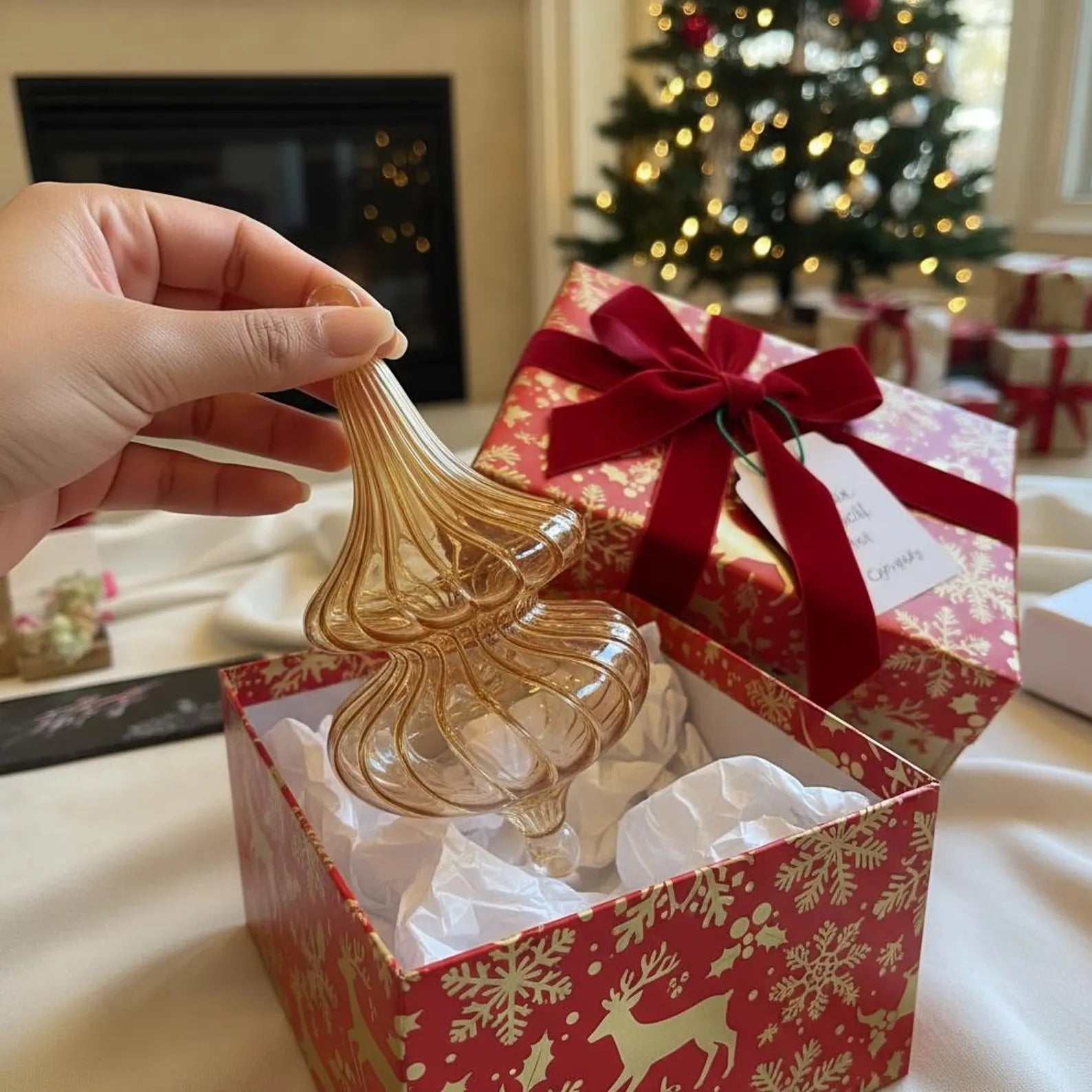 Blown Glass Christmas Ornament