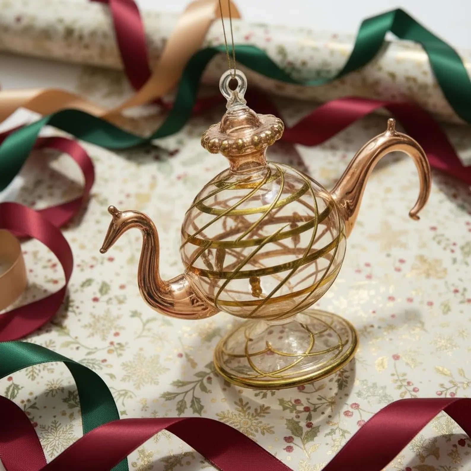 Blown glass Christmas ornament