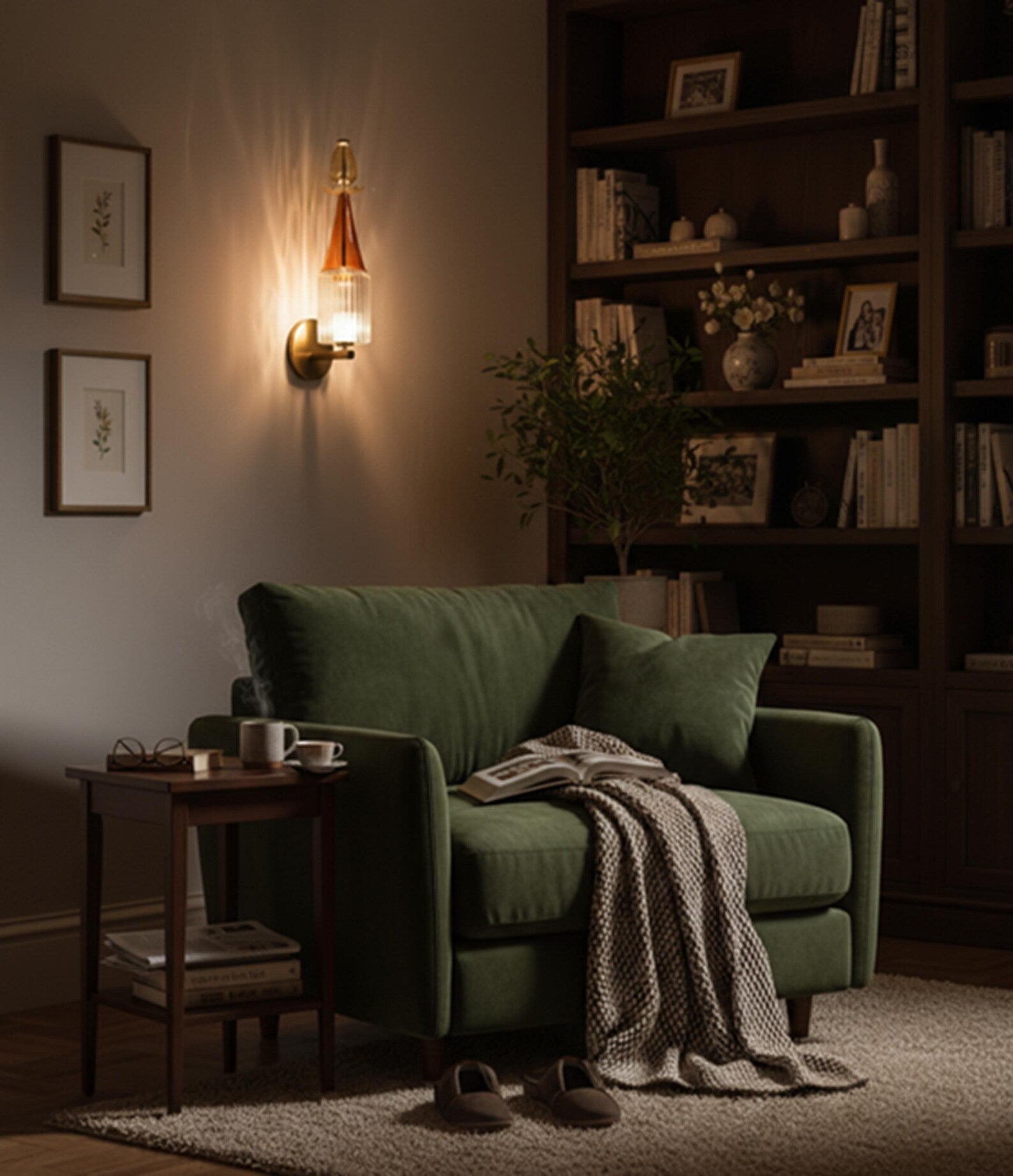 Hand Blown Glass Wall Lamp