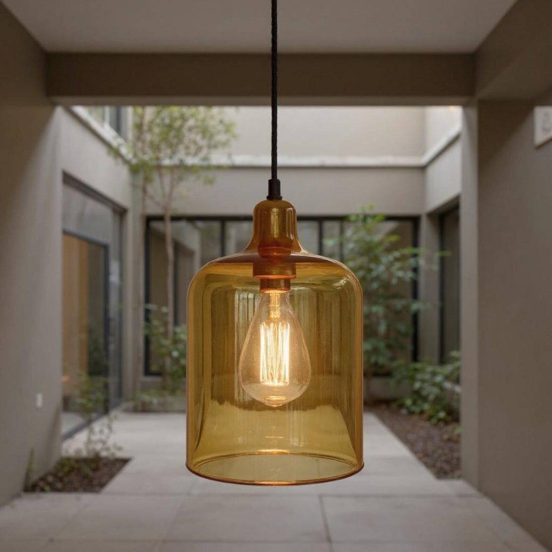 Amber Glass Pendant Lighting