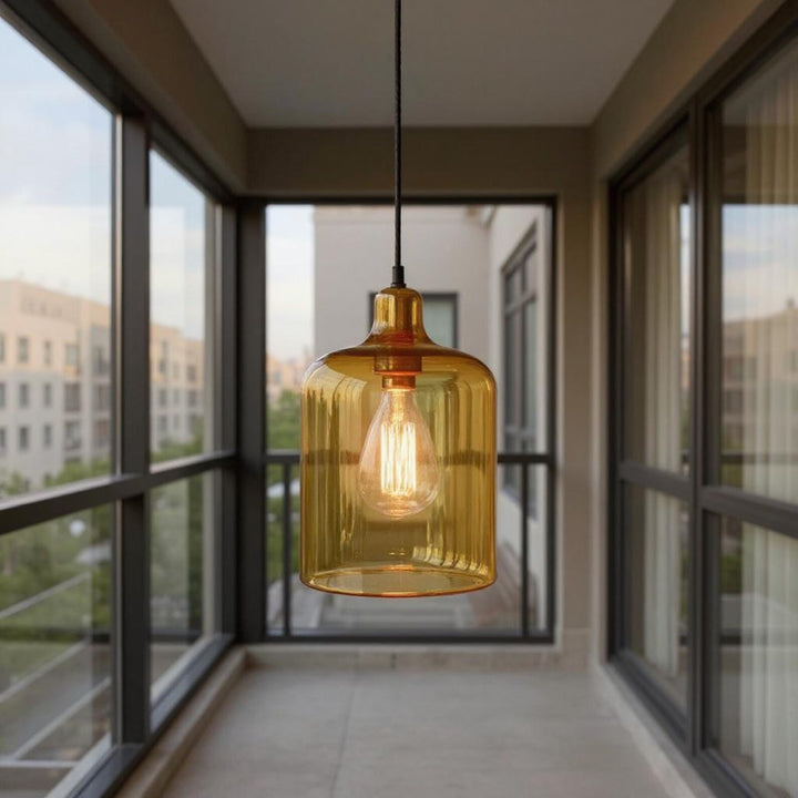 Amber Glass Pendant Lighting