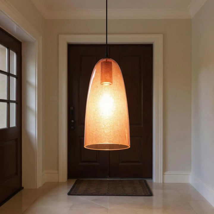 Amber Hand Blown Glass Pendant