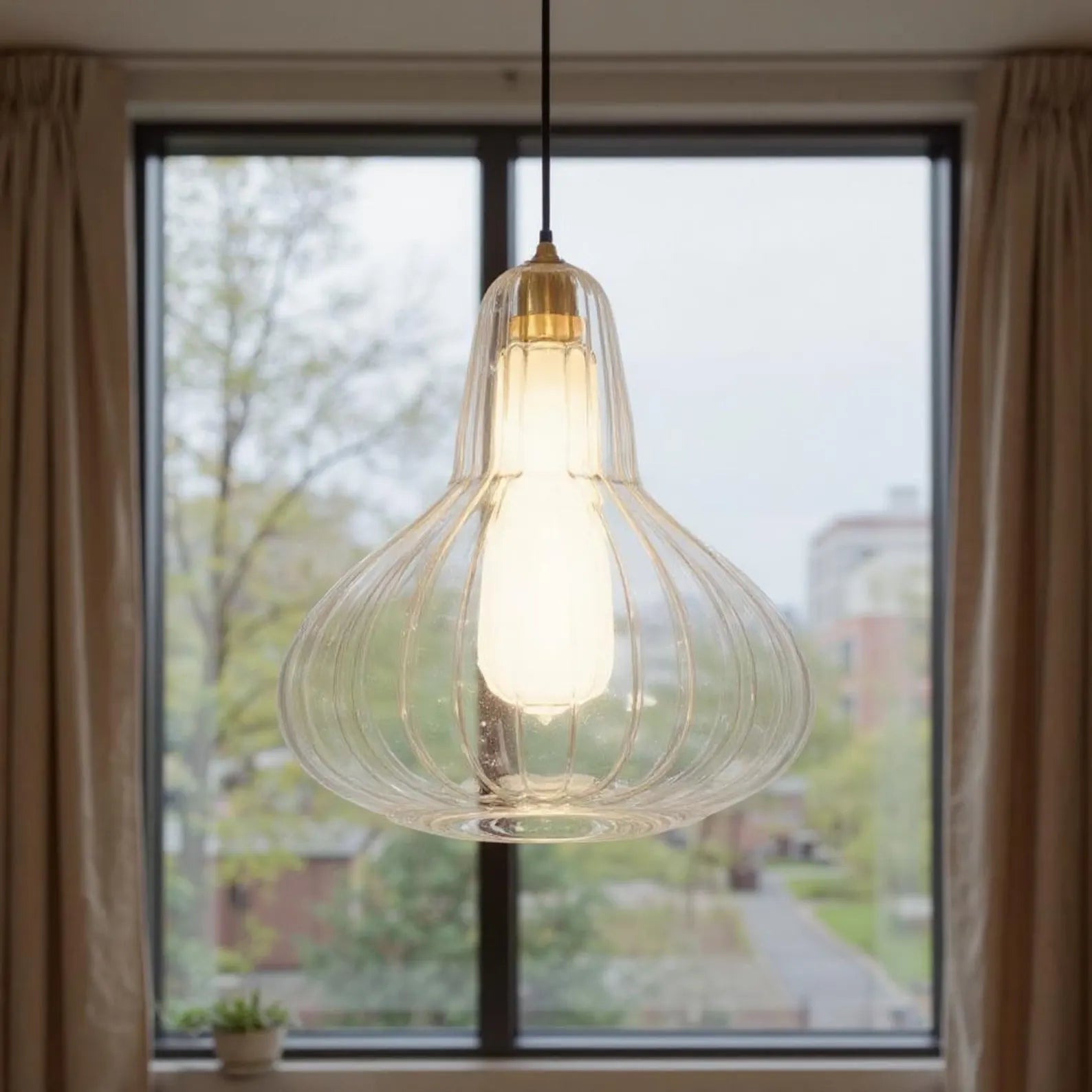 Hand Blown Glass Pendant Light