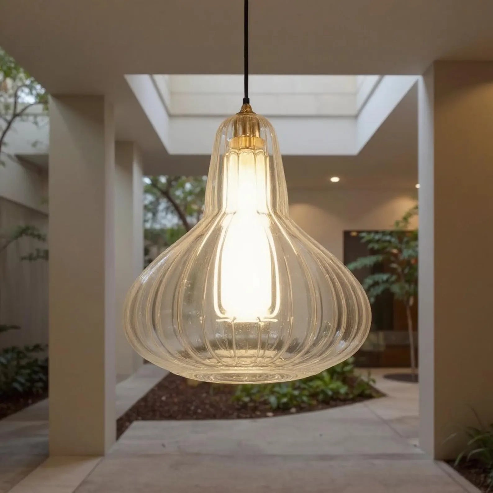 Hand Blown Glass Pendant Light