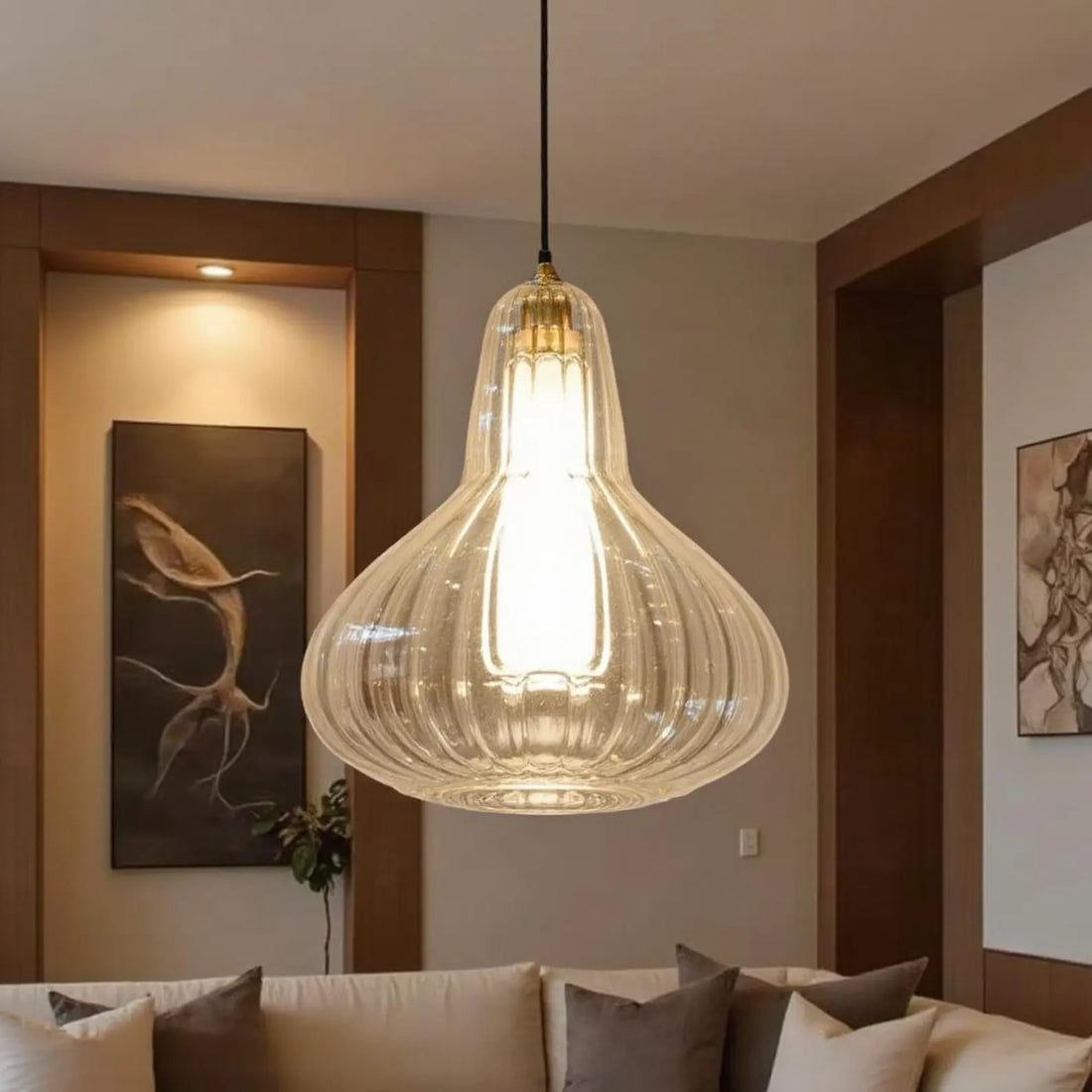 Hand Blown Glass Pendant Light