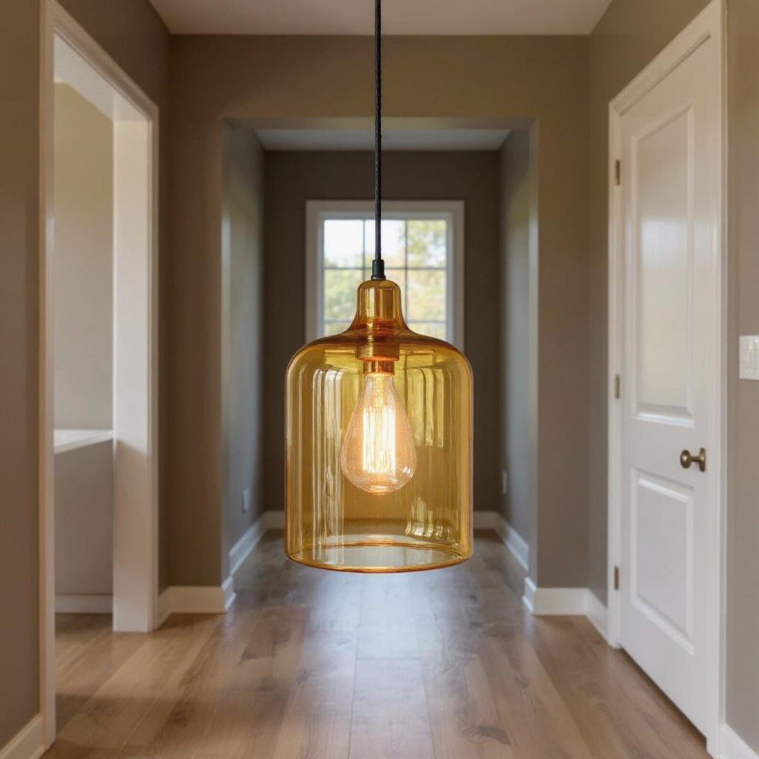 Amber Glass Pendant Lighting