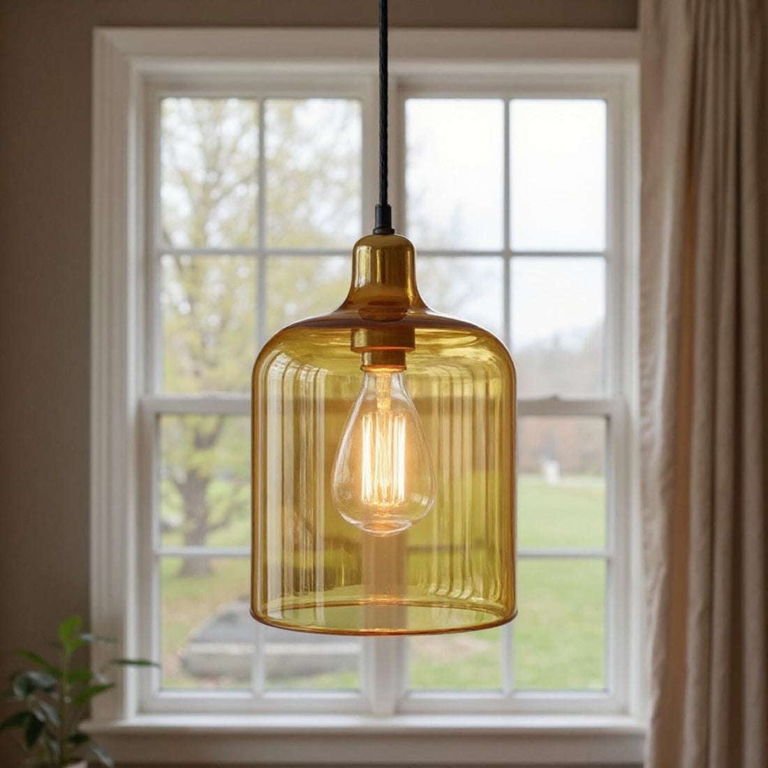 Amber Glass Pendant Lighting