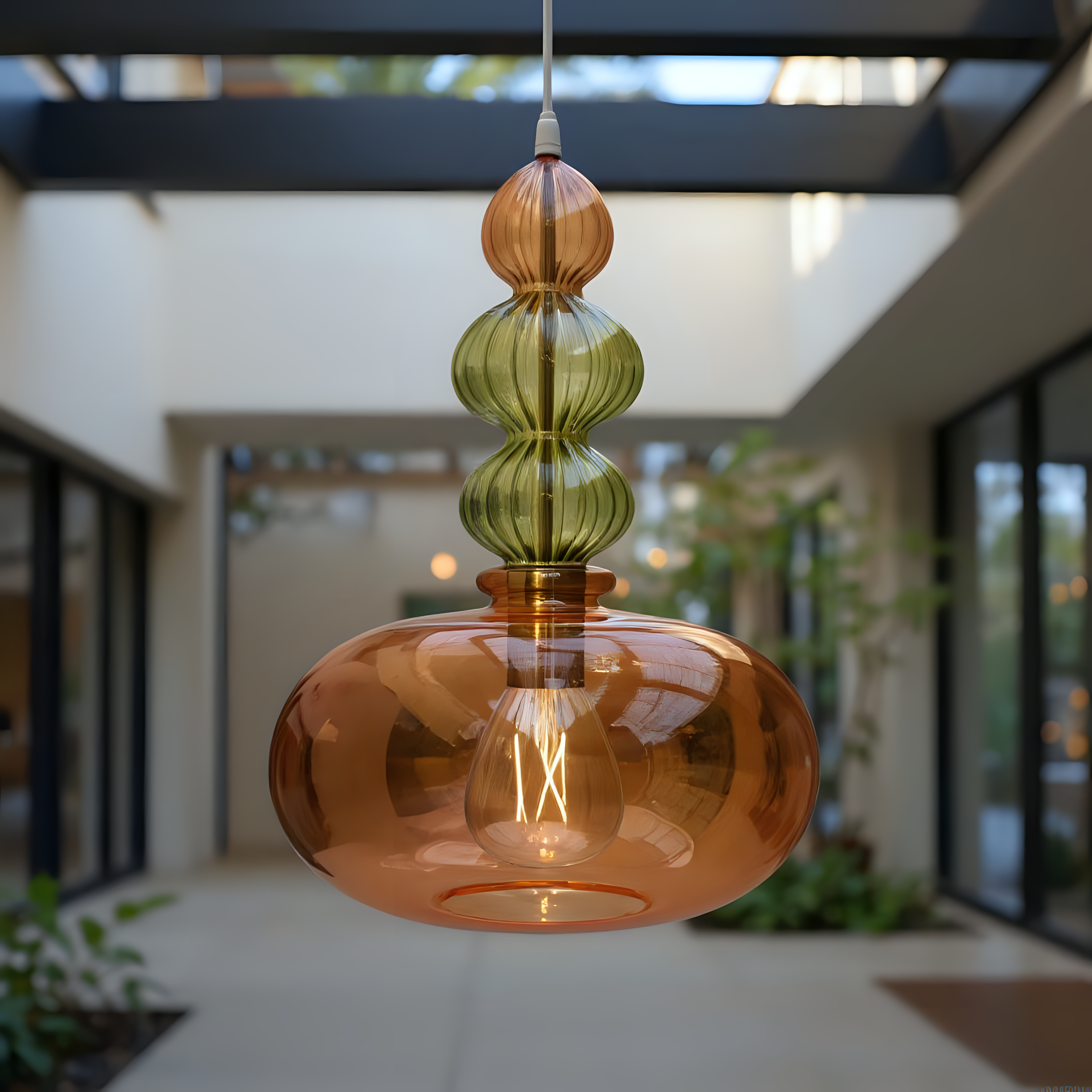 Blown Glass Pendant Light