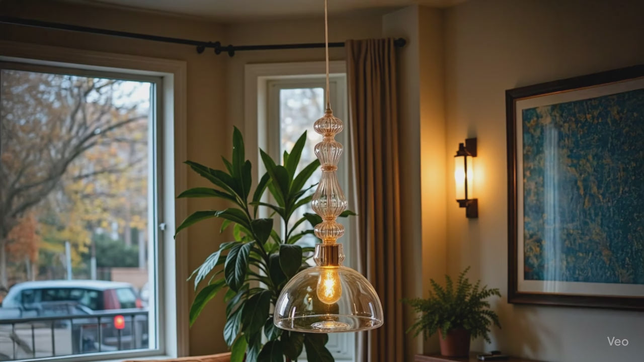 Blown Glass Pendant Light