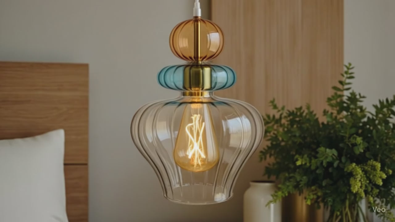 Blown Glass Pendant Light