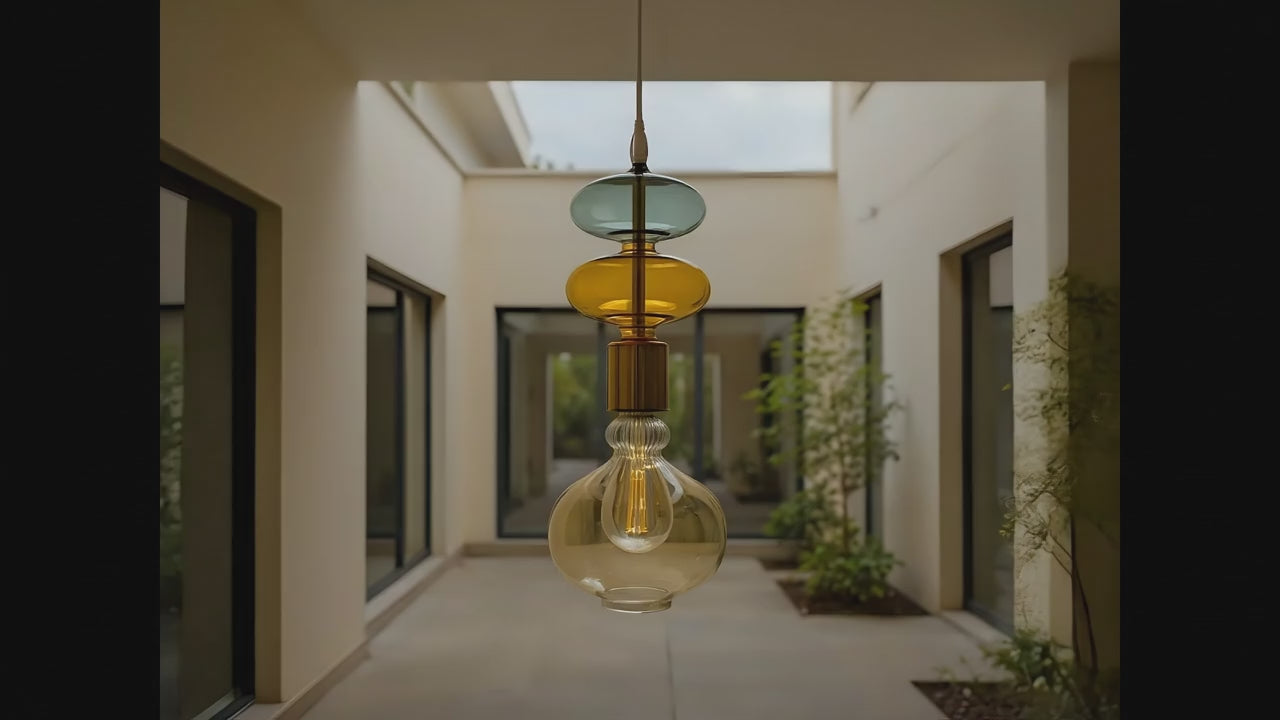 Blown Glass Pendant Light