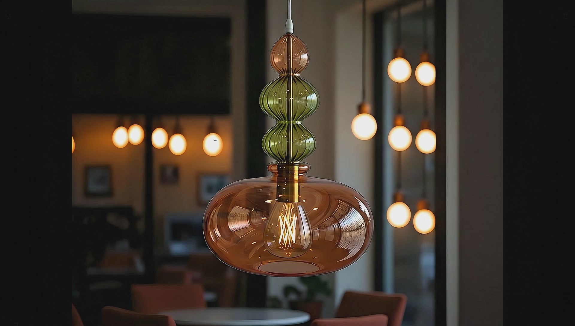 Blown Glass Pendant Light