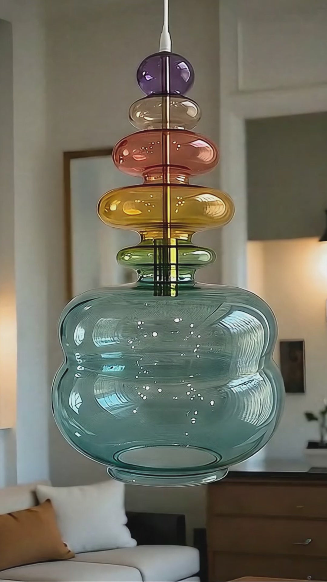 Hand Blown Glass Pendant Light