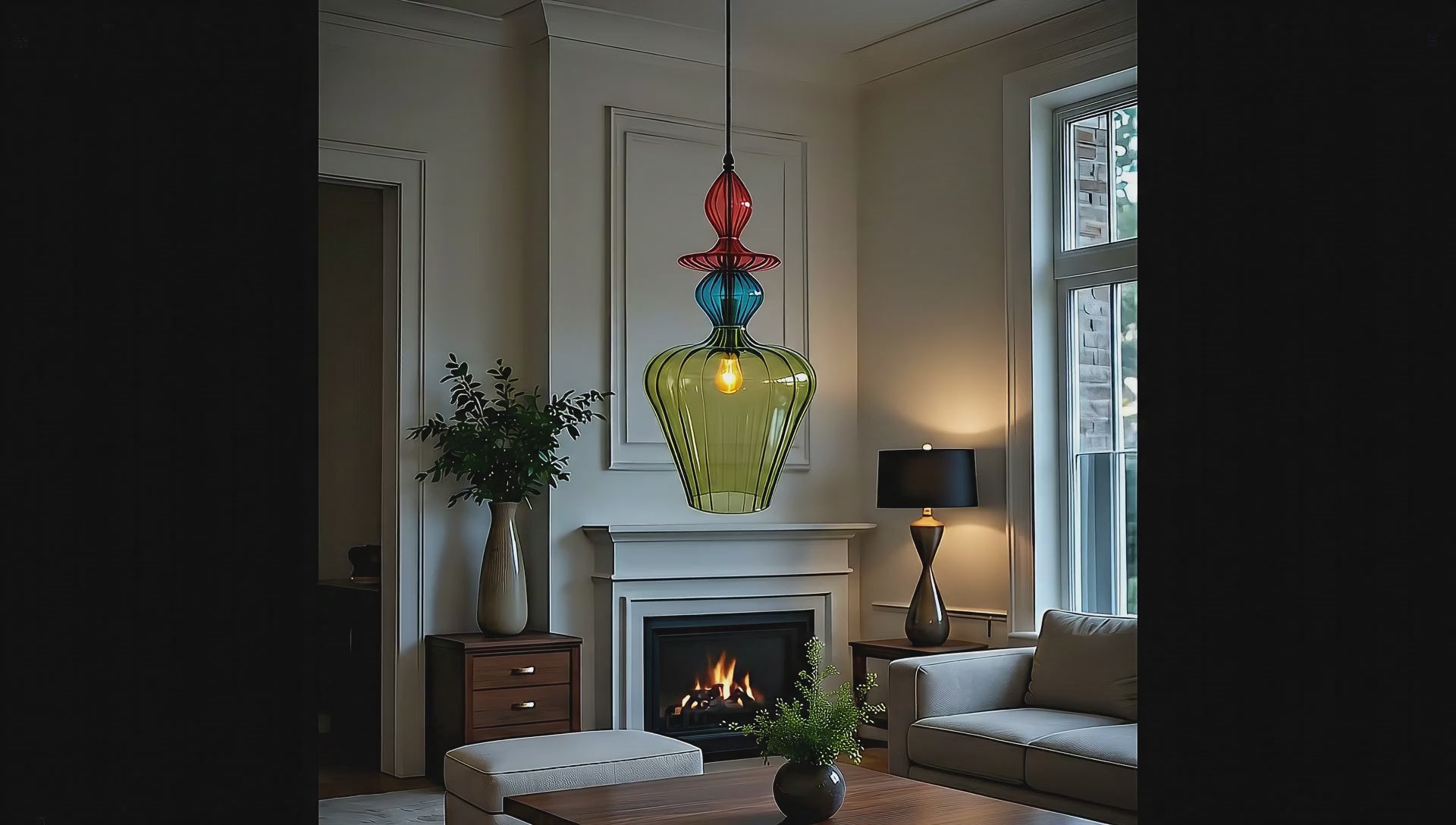 Luxury Blown Glass Pendant Light