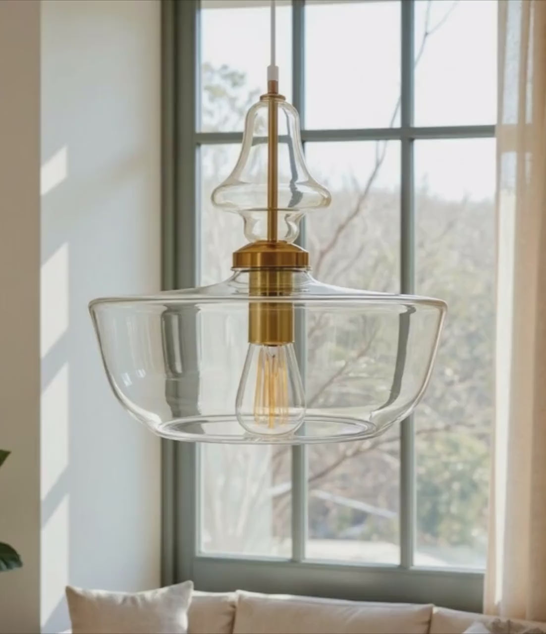 Clear Glass Pendant Light