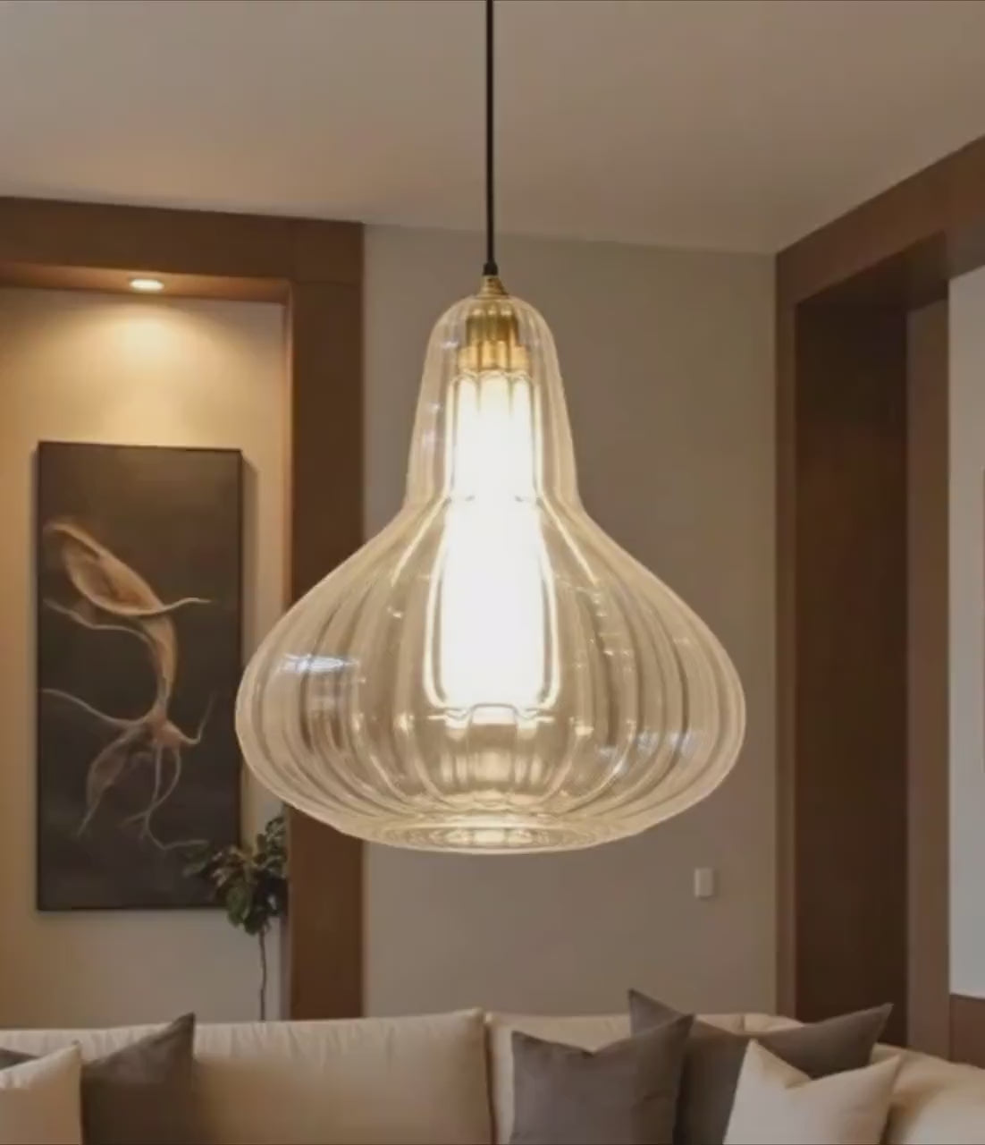 Hand Blown Glass Pendant Light